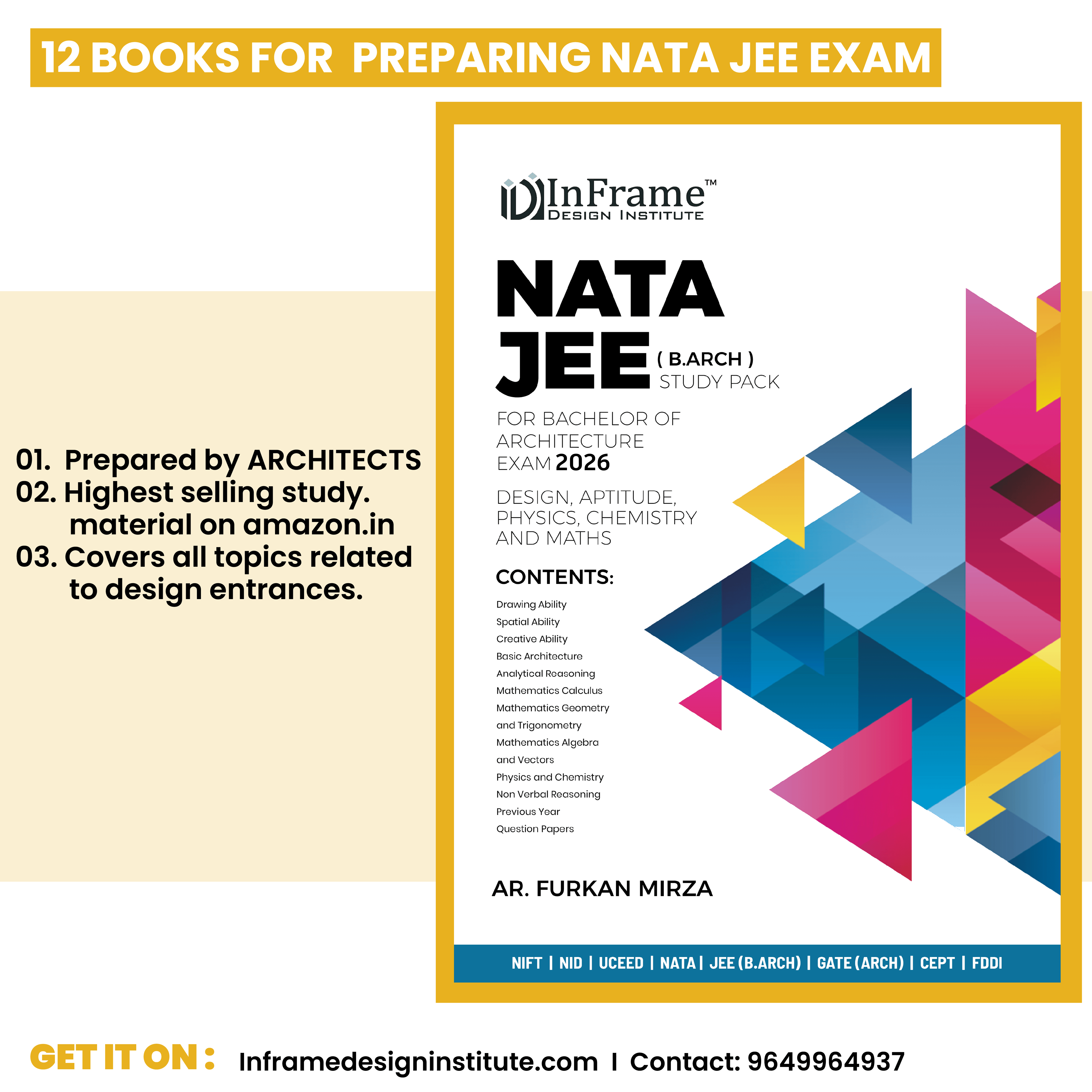 Study Material Combo NATA JEE UG Bundle 2027